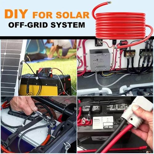 Vista 8 de Oududianzi Cable de panel solar de 30 pies, cable solar de 10 AWG H1Z2Z2-K de cobre estañado, cable de extensión solar para exteriores para sistema