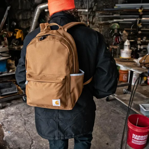 Vista 6 de Carhartt Mochila clásica para laptop de 21 L, duradera y resistente al agua con funda para laptop de 15 pulgadas, múltiples compartimentos Azul