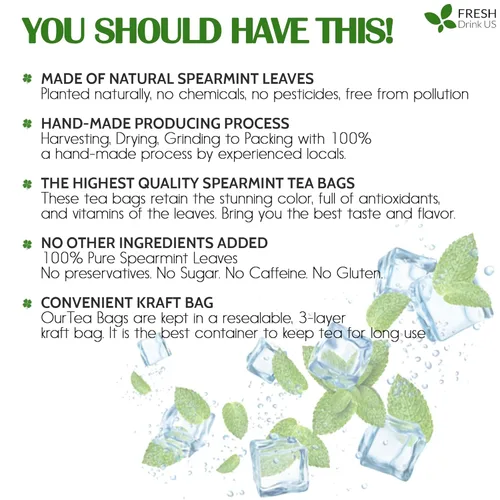 Vista 550 de FreshDrinkUS, 135 bolsas de té de jengibre y cúrcuma premium, ingredientes 100% naturales, mezcla hecha a mano de té de hierbas de cúrcuma