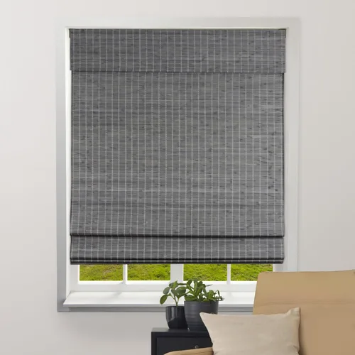 Vista 11 de ARLO BLINDS - Persianas romanas de bambú natural traslúcido con faldón y sin cordón para ventanas interiores, incluye herrajes de montaje, 20