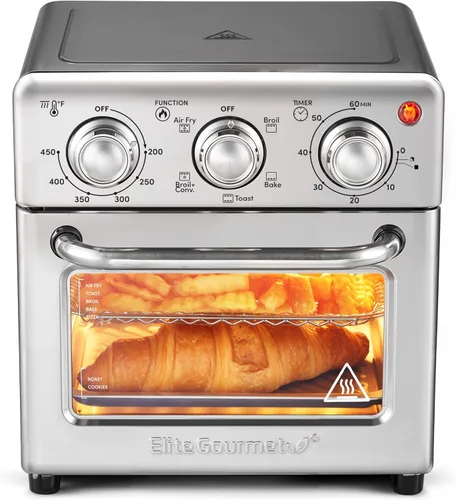 Vista 11 de Elite Gourmet EAF1121 Personal 1.1 Qt. Freidora eléctrica compacta de aire caliente que ahorra espacio, sin aceite, cocina saludable, temporizador