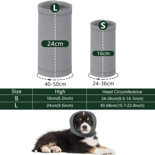 Vista 3 de Sombrero con capucha para perro, cálido para invierno, envoltura para las orejas, para aliviar la ansiedad, calmar, arreglar, calentar el cuello