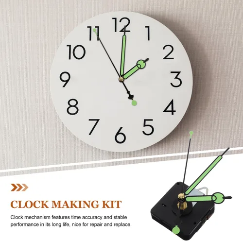 Vista 2 de DOITOOL 1 juego de repuesto de mecanismo de reloj, movimiento de reloj 3D con manecillas luminosas para relojes de pared de bricolaje, pantalla