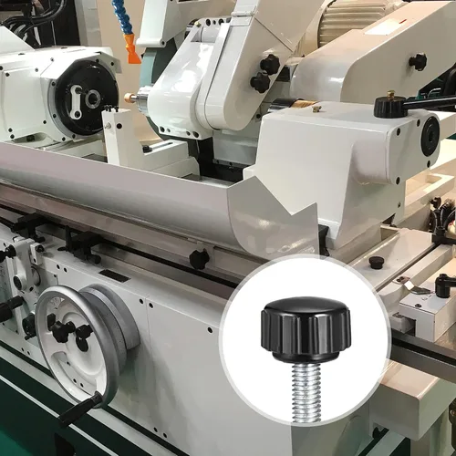 Vista 4 de uxcell Perillas de sujeción moleteadas con rosca métrica macho M4 x 1.969 in, tornillo de agarre para pulgar, perno de mango de sujeción manual