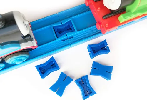 TrainLab Plarail Dog Bone Connectors Train Track Adapter Thomas (5 piezas) (azul)