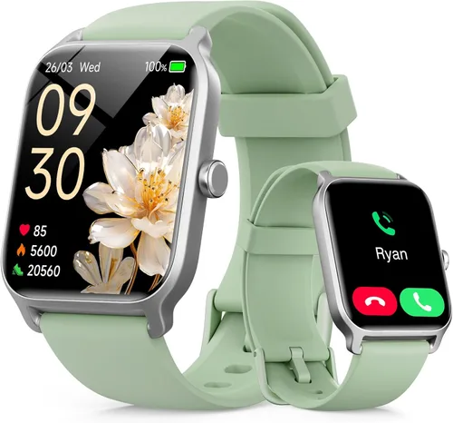 Vista 11 de Tensky Reloj inteligente para hombres/mujeres, reloj inteligente de actividad HD de 1.85 pulgadas para Android/iPhone/Samsung/(llamada Bluetooth)