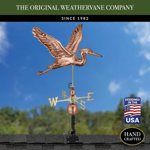 Vista 4 de good Direcciones "estándar" Blue Heron Veleta, ninguno , Cobre