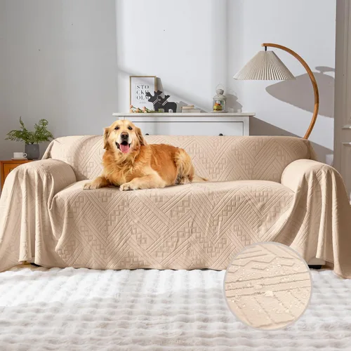 Vista 8 de Funda impermeable para silla reclinable, lavable de terciopelo de doble cara y patrón reversible, para sofá, cama, automóvil y sofá, protección