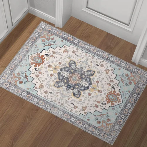 Alfombras lavables modernas de 2 x 3 pulgadas, tapete antideslizante para entrada, alfombra pequeña para interiores, alfombra para baño, dormitorio