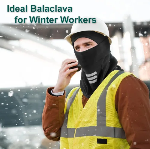Vista 7 de LANVO Pasamontañas de esquí para hombres y mujeres, transpirable, forro polar, protector UV, resistente al viento, pasamontañas para esquí