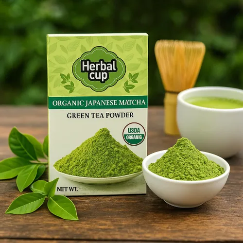 Vista 2 de Herbal Cup Té orgánico japonés Matcha (té verde matcha, 4 onzas (paquete de 1))