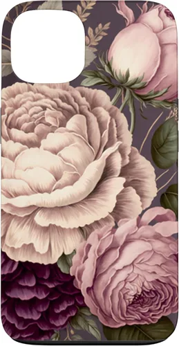 Vista 7 de Elegant Blush Pink & Purple Vintage Floral Rose & Peony Case for iPhone 17