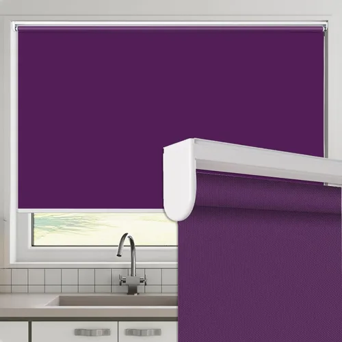 Vista 19 de Persianas enrollables 100% opacas sin cordón, hechas a pedido, color beige, fácil instalación para el hogar y la oficina