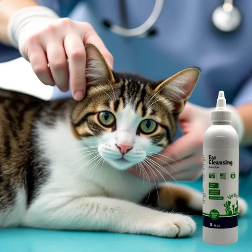 Vista 8 de Tratamiento de infección de oído para perros, limpiador de oídos con fórmula de aloe vera para limpiador de oídos para perros, evita infecciones