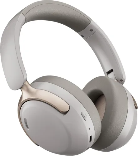 Vista 11 de LORELEI QC30 Auriculares híbridos con cancelación activa de ruido, Bluetooth inalámbrico sobre la oreja, piel proteica beige, control activo