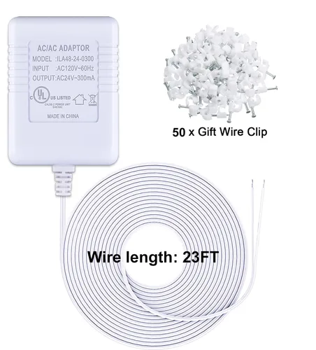 Vista 7 de Transformador de CA de 24 voltios, adaptador de cable C para termostato o transformador de timbre (certificado UL)