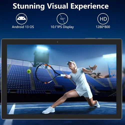 Vista 6 de Tableta 2 en 1 10 pulgadas Android Tablet Set, Tabletas con funda para teclado Mouse Stylus 6GB+64GB Soporta 1TB expansión 6000mAh batería 5G-WiFi