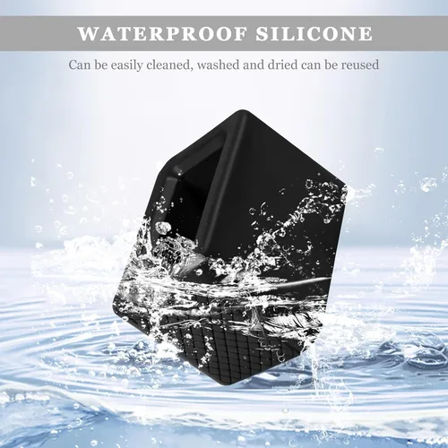 Vista 5 de 2 soportes de hebilla para cinturón de seguridad, hebilla de silicona para cinturón de seguridad para hacer soporte de receptáculo para fácil