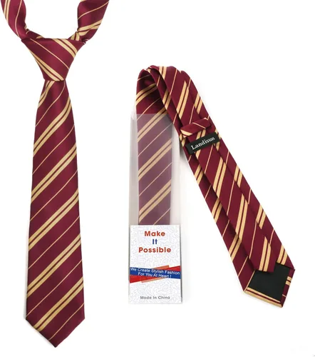 Vista 2 de Landisun - Corbata de cosplay para niños, corbata de juguete de satén para Halloween