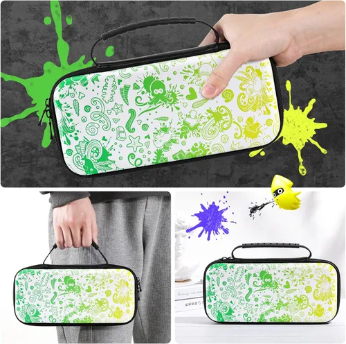 Vista 8 de MoKo Funda de transporte para Nintendo Switch modelo OLED Nintendo Switch carcasa rígida portátil de viaje con 10 ranuras para tarjetas de juego