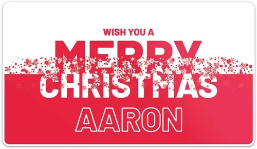 Calcomanía de vinilo impermeable con nombre de Aaron, decoración artística para Navidad, vacaciones, fiesta, decoración extraíble del hogar, tamaño: