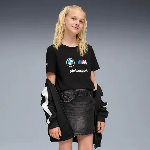 Vista 2 de PUMA Camiseta unisex con logotipo BMW M Motorsport Essentials estándar para niños