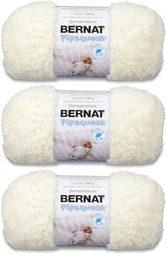Vista 3 de Bernat Pipsqueak - Hilo para bebé, paquete de 3 unidades de 3.5 onzas (3.53 oz/3.5 onzas), poliéster, 5 voluminosos, 101 yardas, tejido/ganchillo