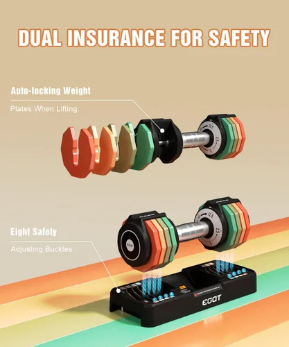 Vista 5 de Juego de mancuernas ajustables, individuales, 12.5 libras/22.5 libras/55 libras, juego de mancuernas ajustables 5 en 1 con mango antideslizante