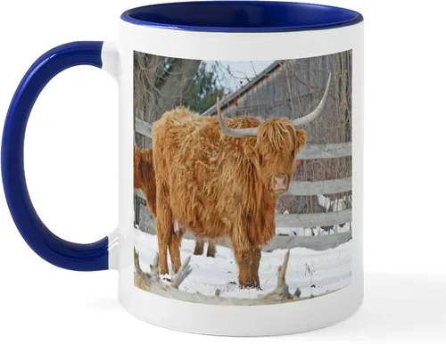 Vista 21 de CafePress Heilan Coo (Highland Cow) Taza de café de cerámica de 11 oz (11.0 fl oz)