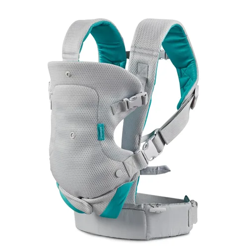 Vista 10 de Infantino Flip 4 en 1 ligero y Airy Convertible Carrier - Transpirable, 4 posiciones, soporte lumbar