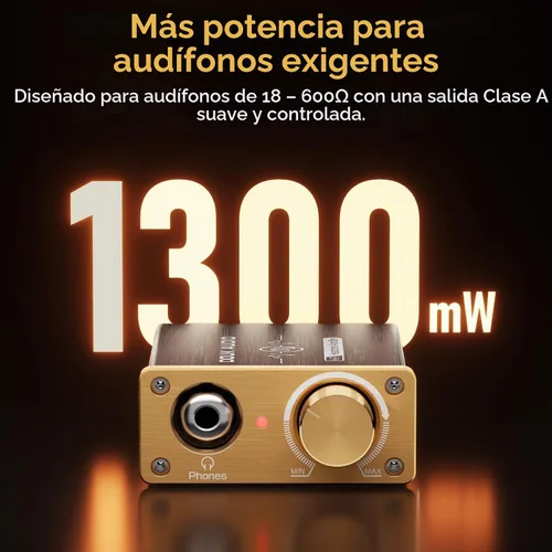 Vista 4 de Douk Audio U3 Amplificadores de Auriculares, Mini Amplificador Hi-Fi para PC de Escritorio de Casa con Conectores de 6.35mm / 3.5mm, Clase A