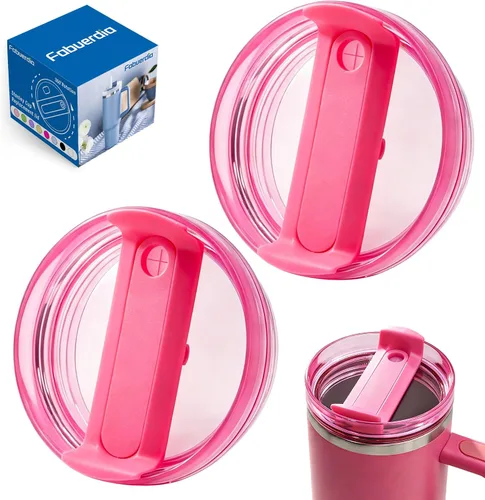 Vista 30 de Reemplazo de la tapa del vaso de 40 onzas compatible con la taza Paquete de 2 tapas de vaso transparentes sin BPA, accesorio superior de repuesto