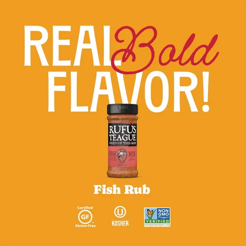 Vista 4 de Rufus Teague - Fish Rub - Premium BBQ Rub - Botellas de 6.8 oz - Paquete de 2