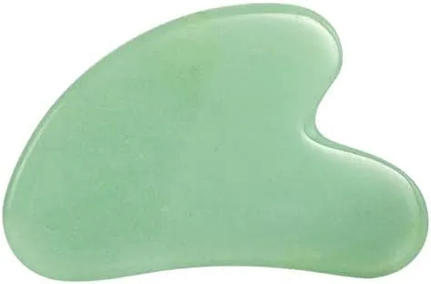 Gua Sha Board Natural Jade Gua Sha Herramientas de masaje raspado, tablero de guasha de piedra para el cuidado de la cara y el cuerpo, acupuntura de