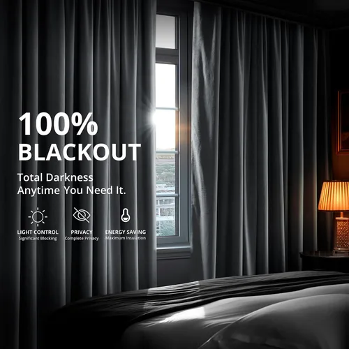 Vista 3 de HPD Half Price Drapes Cortinas opacas de terciopelo de 108 pulgadas de largo, 1 panel de cortina opaca plisada para sala de estar y dormitorio, 25