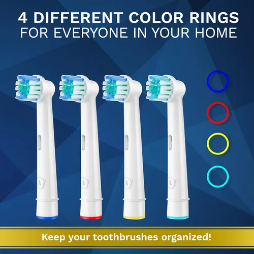 Vista 4 de Cabezales de repuesto compatibles con Oral B, paquete de 16 cabezales de cepillo de dientes Aster compatibles con Oral B Braun Professional