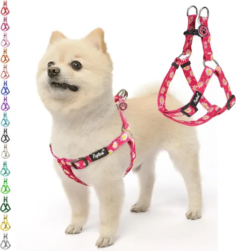 Vista 48 de Pupteck - Arnés para perros sin jalar, suave, ajustable, de nailon, talla básica, chaleco para cachorro, para caminar al aire libre con etiqueta