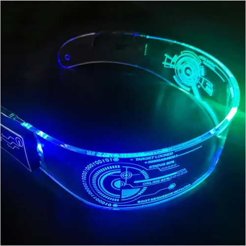 FENCY USB Rechargeable LED Light Up Glasses,7 Colors Changing Flashing Luminous Glasses for Cosplay Halloween Bar Club Party