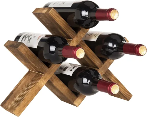 Vista 7 de MyGift Botellero redondo de metal negro moderno para 12 botellas, estante de almacenamiento horizontal de 6 niveles para cocina, sala de estar