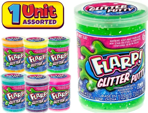 JA-RU Flarp - Masilla con purpurina (1 unidad) – Masilla de ruido perfumada colorida para niños, juguete para aliviar el estrés, recuerdos de fiesta
