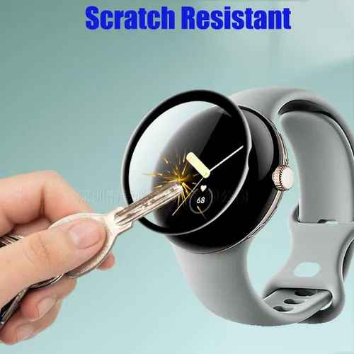Vista 3 de Paquete de 4 protectores de pantalla diseñados para Google Pixel Watch, película de TPU, protección de relojes inteligentes sin burbujas para Google