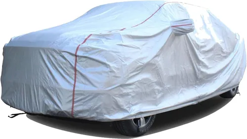 Vista 27 de Tecoom Funda impermeable para todo tipo de clima, resistente al viento, protector de granizo con forro polar y puerta con cremallera, protección