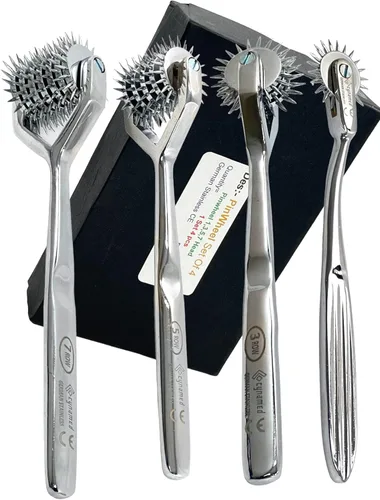 Juego de 4 piezas alemán de alta calidad para diagnóstico neurológico Wartenberg Sensorial, rueda de pasador de rueda 1, 3, 5, 7 cabezales, calidad