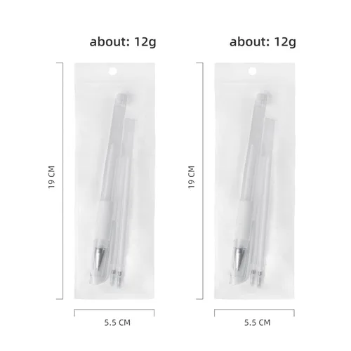 Vista 2 de TEONEI Lápiz marcador de microblading para cejas, lápiz marcador para la piel, herramientas de mapeo de posición para maquillaje permanente de cejas