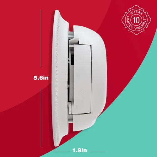 Vista 2 de FIRST ALERT BRK SC9120FF Detector de Humo y Monóxido de Carbono (CO) Cableado con Respaldo de Batería, 1 unidad, Blanco