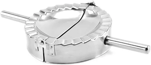Vista 4 de Molde de ravioles de acero inoxidable Pierogi Dumpling Maker, tamaño pequeño 3 "Goya Empanada Press Mold, Ravioli Molde Crimper, Envoltura Cortador