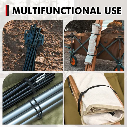 Vista 6 de Cuerda Elástica de Bungee, Cordón de Choque de Bungee Resistente, Cuerdas Elásticas de Poliéster para Acampar, Carpas, Carga, Cuerda Elástica