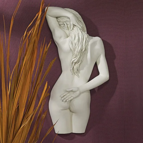Vista 2 de Valor propuesto: escultura de pared Design Toscano Sweet Surrender, piedra antigua