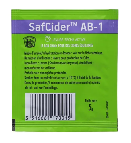 Vista 2 de Levadura de sidra Safcider, 0.18 oz (Fermentis SafCider™ AB-1)