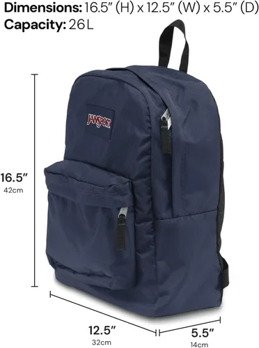 Vista 2 de JanSport SuperBreak One Mochilas, bolsa duradera y ligera con 1 compartimento principal, bolsillo frontal con organizador integrado, de primera